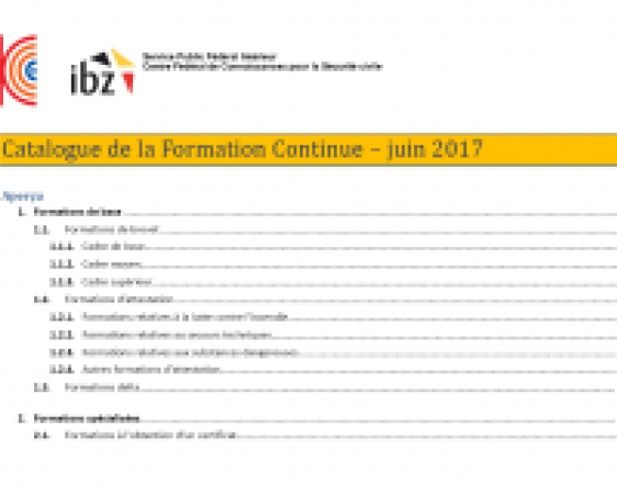 Nouveau catalogue de formation continue – Juin 2017 Nouveau catalogue de formation continue – Juin 2017